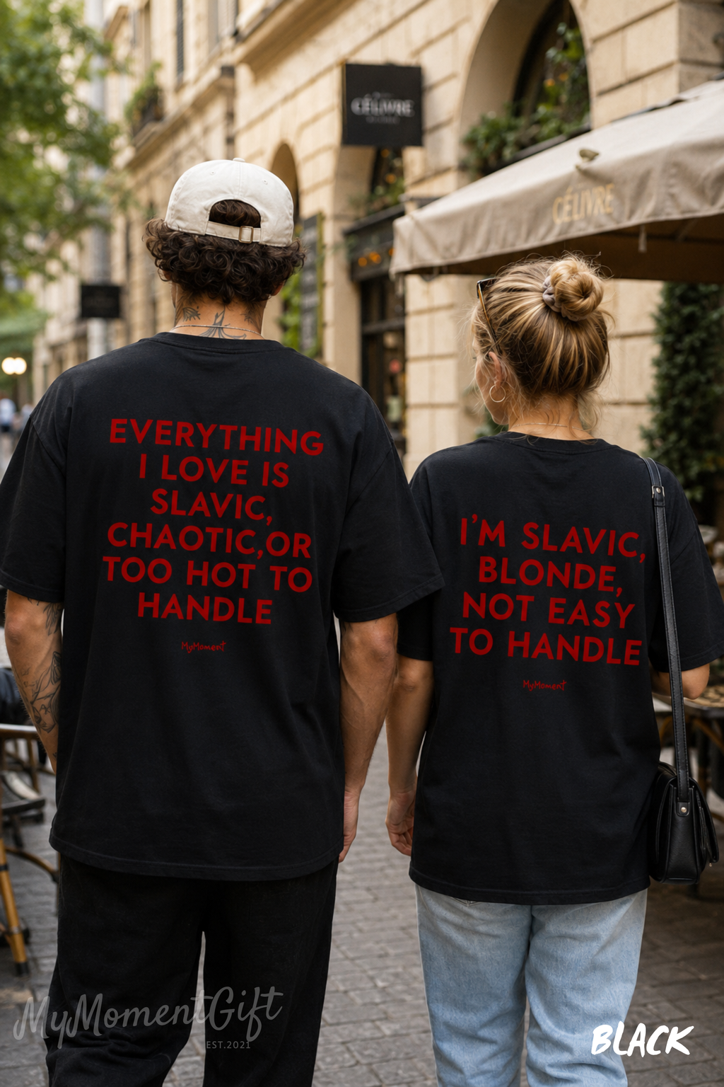 Matching Slavic Couple Shirts – I’m Slavic Blonde & Everything I Love Is Slavic Tees