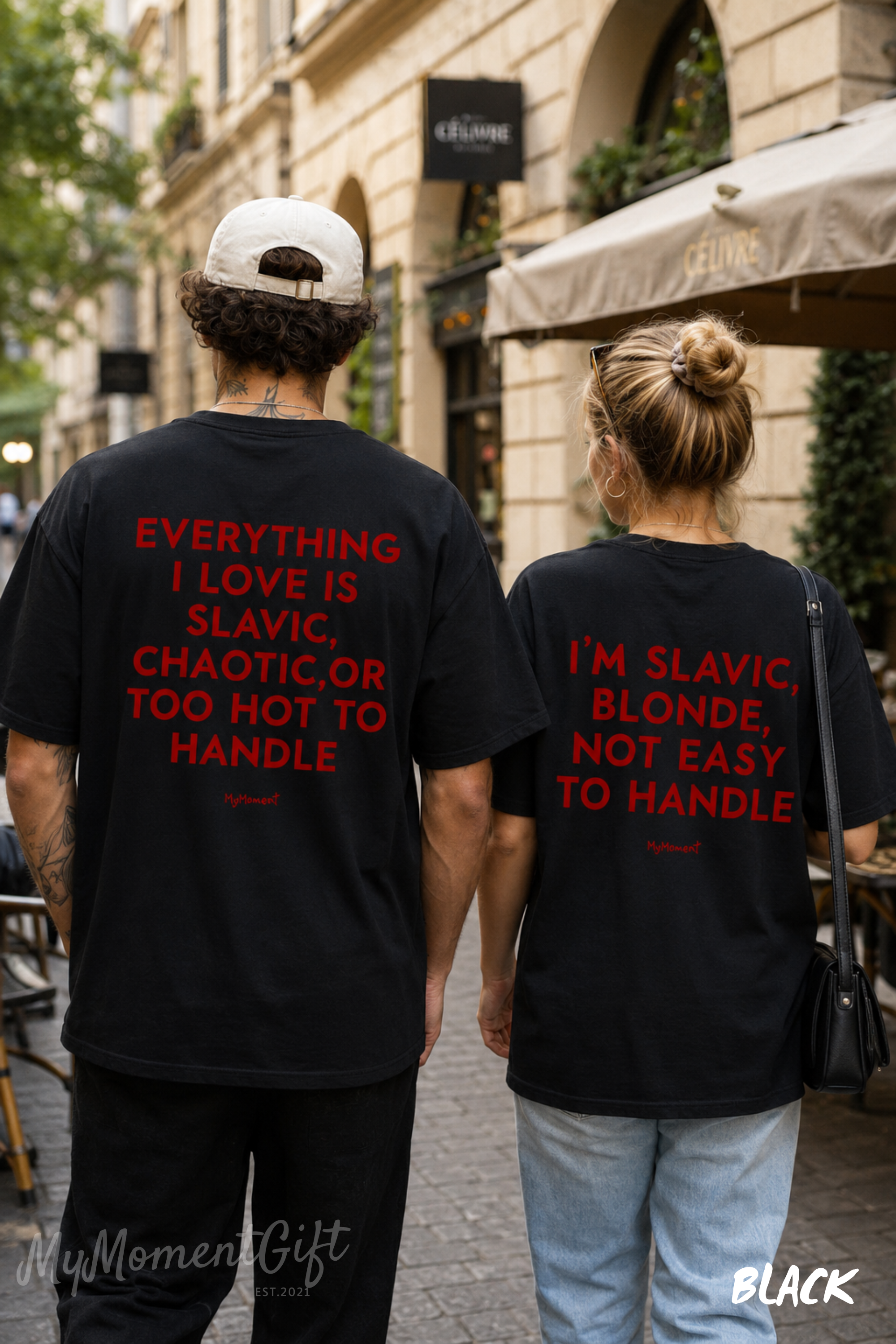 Matching Slavic Couple Shirts – I’m Slavic Blonde & Everything I Love Is Slavic Tees