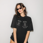 Bow Glass Bride Crew Shirt - Minimal Martini Bachelorette Tee
