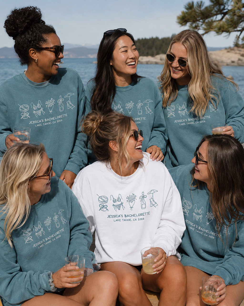 Vintage Beach Bridesmaid Sweatshirt - Bride Crew Wedding Weekend Crewneck