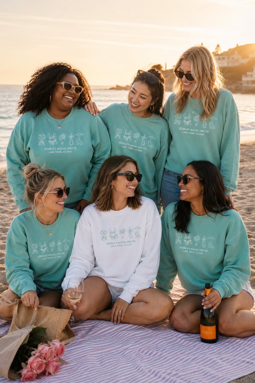 Vintage Beach Bridesmaid Sweatshirt - Bride Crew Wedding Weekend Crewneck