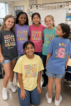 Personalized 5th Grade Shirt for Girls | Hello Fifth Grade Comfort Colors Tee | Custom Name Back to School Shirt