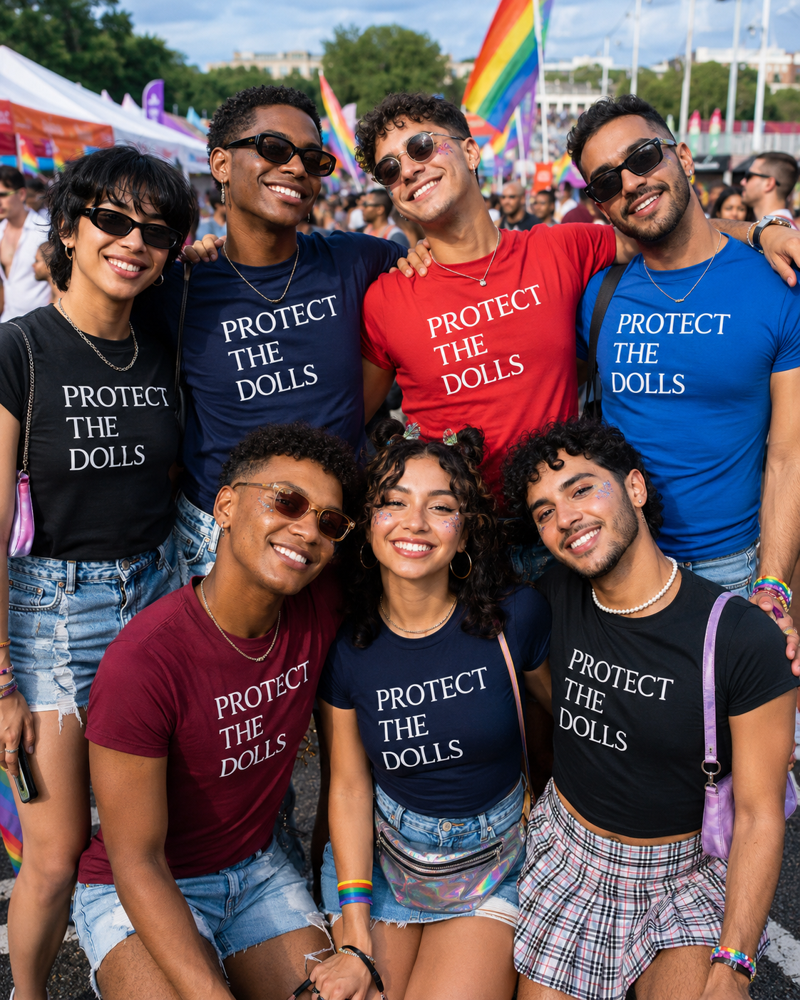 Protect The Dolls | Minimal LGBTQ Pride Shirt