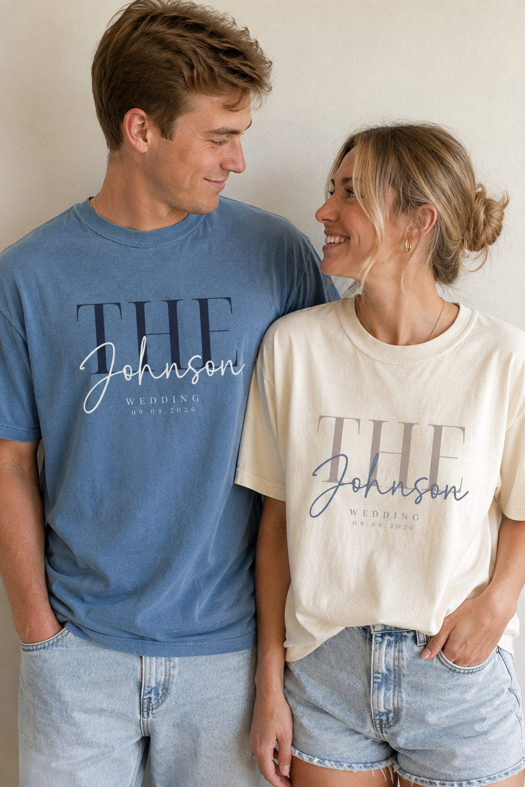 The + Family Name - Custom Wedding Crew Shirt