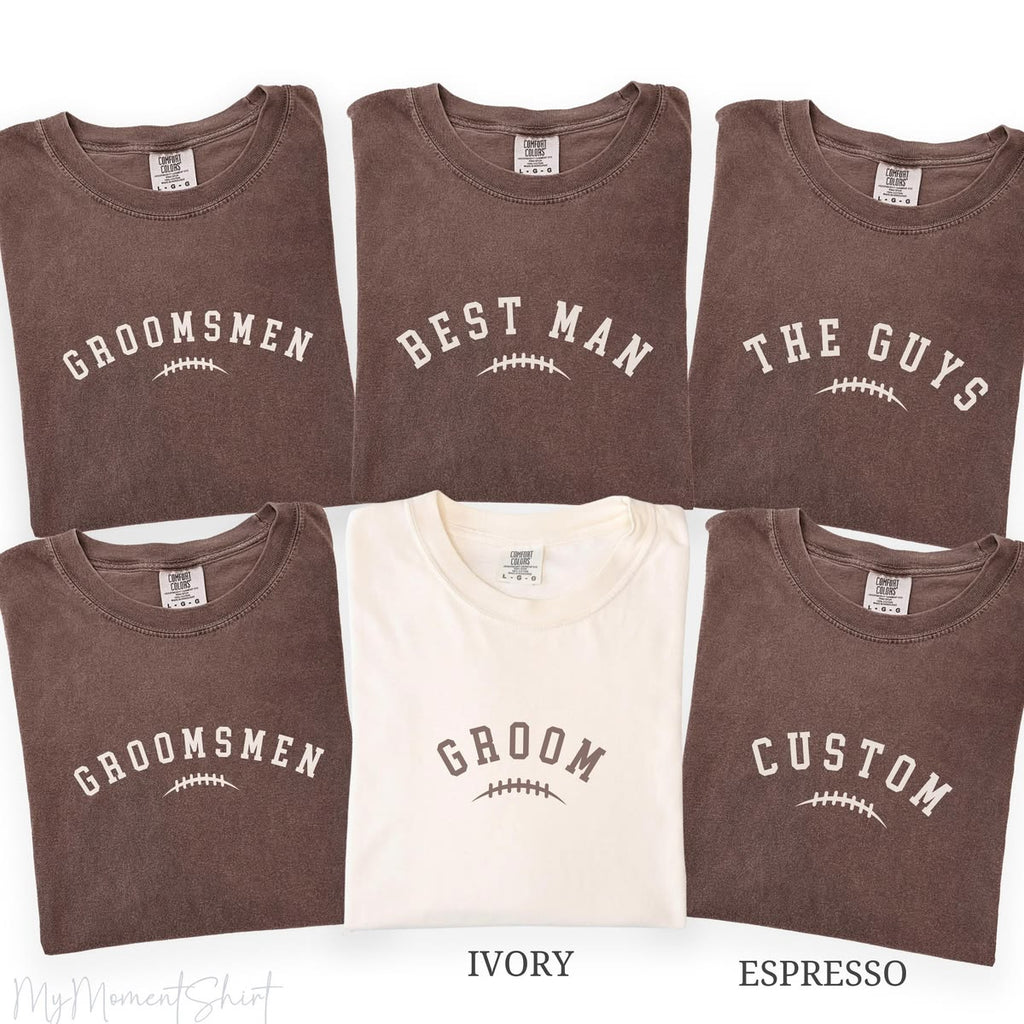 Football Bachelor Party Shirts for Groom, Best Man & Groomsmen