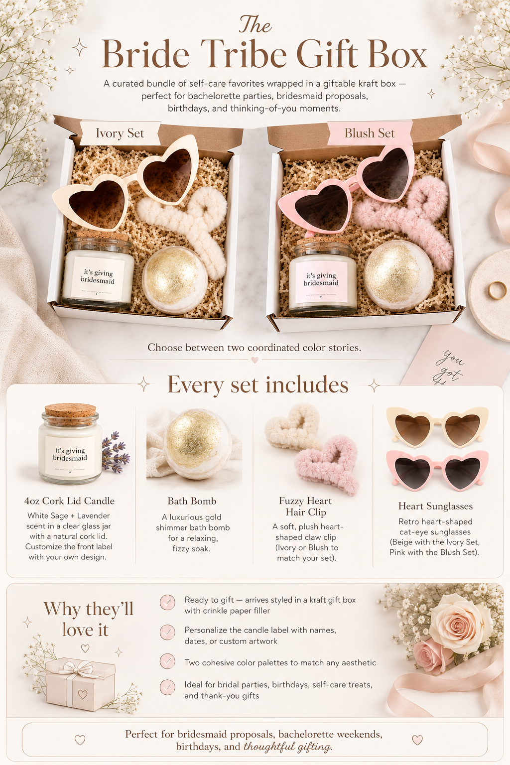 It's Giving Bridesmaid Proposal Box | Bride Tribe Gift Box | Personalized Bridesmaid Gift Box