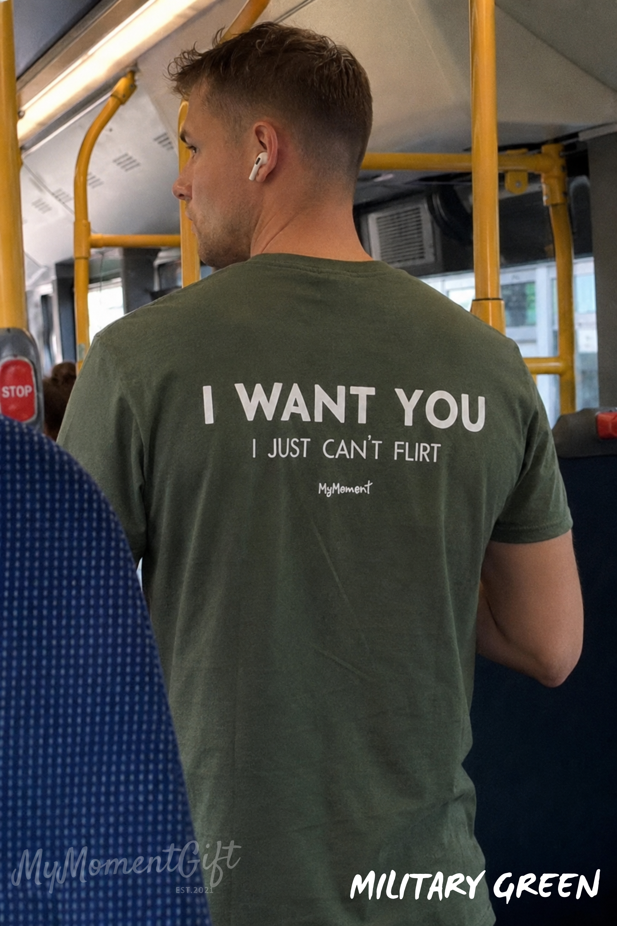 I Want You I Just Can’t Flirt Shirt – Funny Flirting Back Print Tee