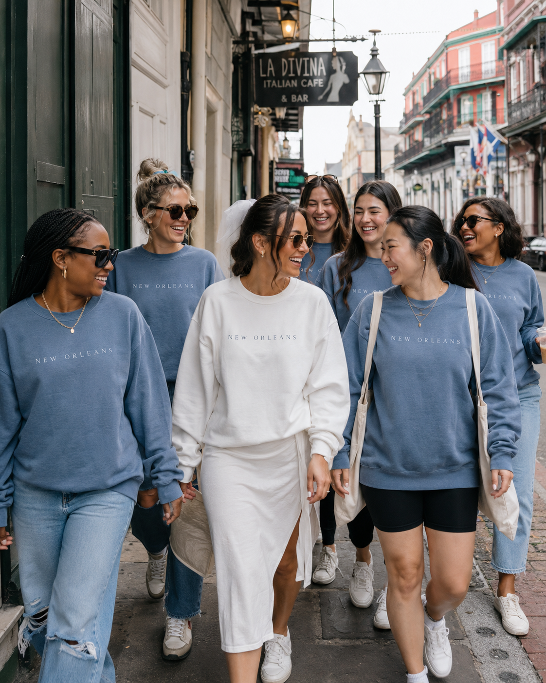 New Orleans Bachelorette Sweatshirt, Bride and Bridesmaid Matching Sweatshirts, Girls Trip Crewneck