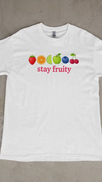 Stay Fruity Lesbian Pride Crop Tee | LGBTQ Pride Y2K Aesthetic Shirt