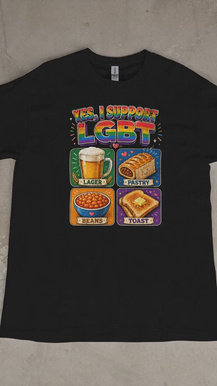 Yes I Support LGBT Shirt | Funny Rainbow Pride Graphic Tee