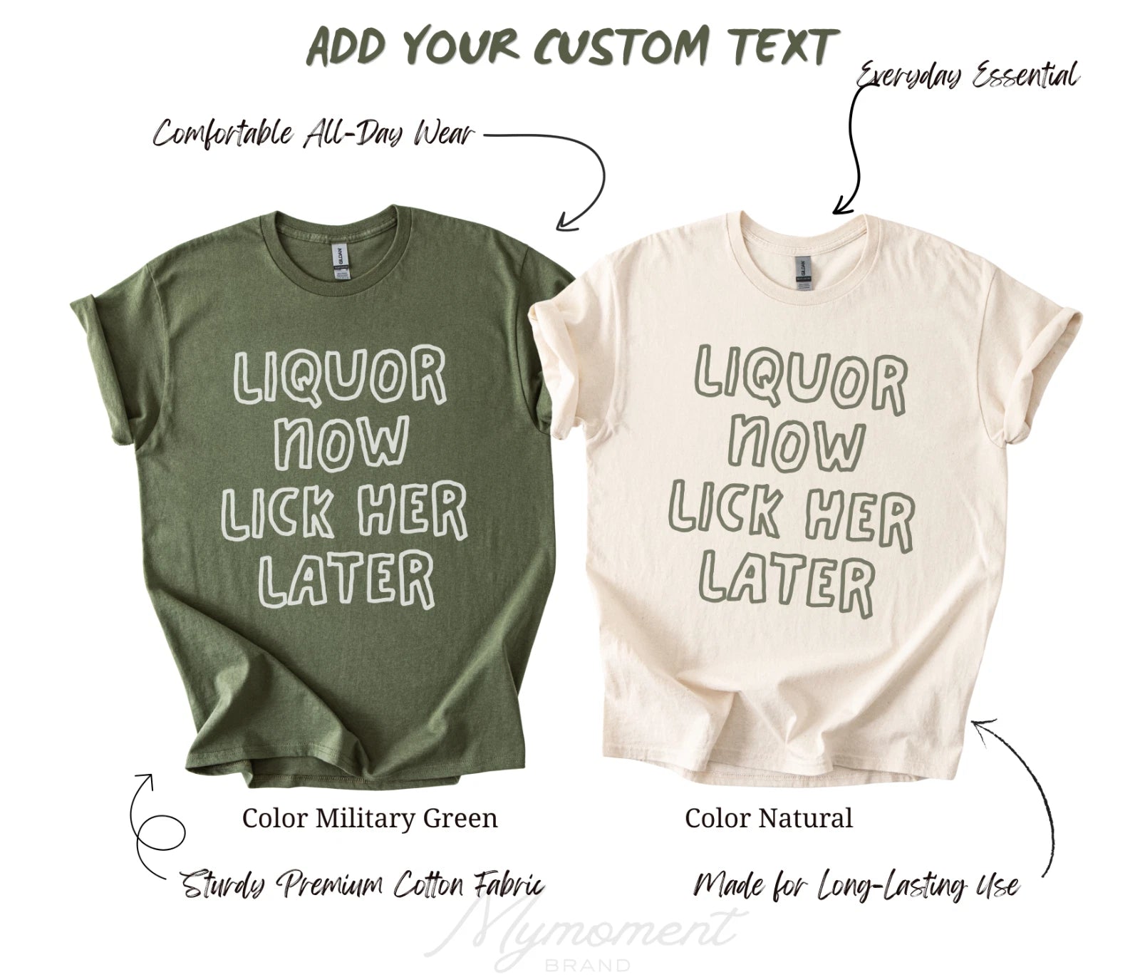 Liquor Now Lick Her Later | Fun Adult Drinking Bachelor Party T-Shirt