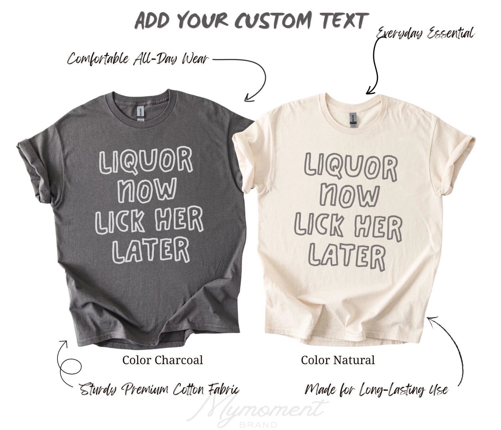 Liquor Now Lick Her Later | Fun Adult Drinking Bachelor Party T-Shirt