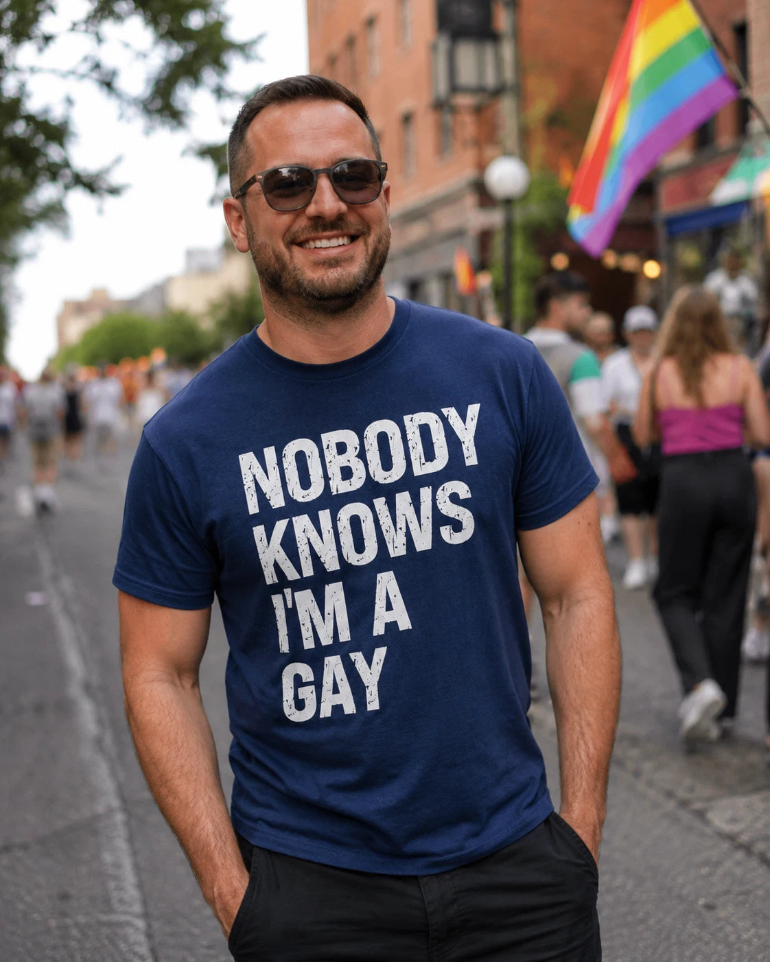 Nobody Knows I'm Gay Shirt | LGBTQ Gay Pride Clothing