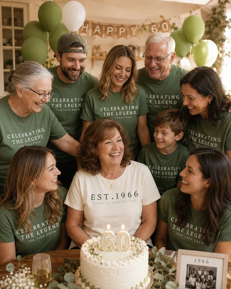 60th Birthday Squad Shirts | Family Matching Birthday T-Shirts