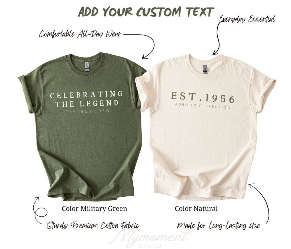 70th Birthday Shirts For Family | Matching Birthday Tee Shirt