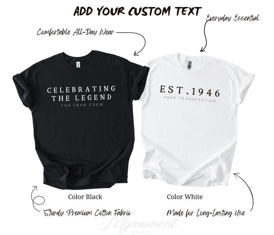 80th Birthday Party T shirts | Matching Birthday Tee Shirt