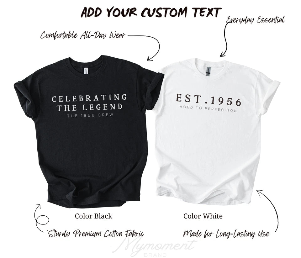 70th Birthday Shirts For Family | Matching Birthday Tee Shirt