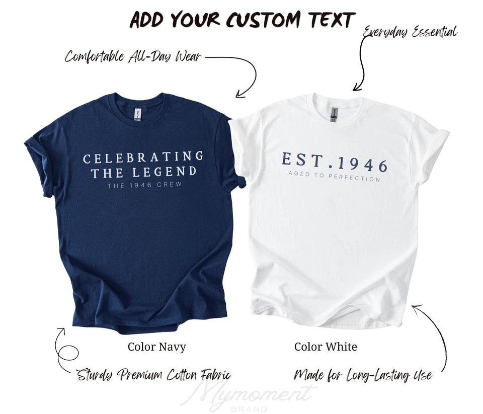 80th Birthday Party T shirts | Matching Birthday Tee Shirt