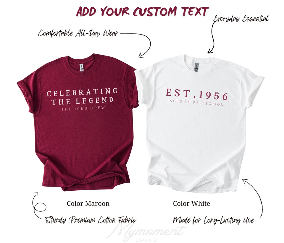 70th Birthday Shirts For Family | Matching Birthday Tee Shirt