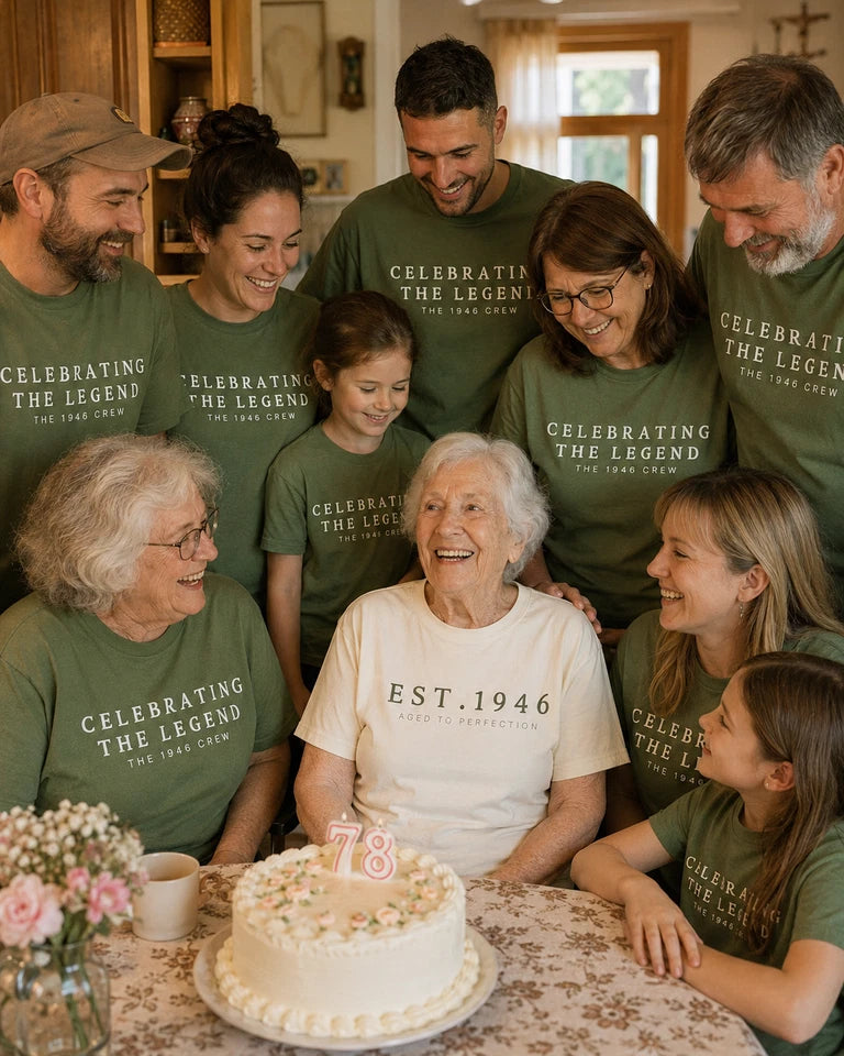 80th Birthday Party T shirts | Matching Birthday Tee Shirt