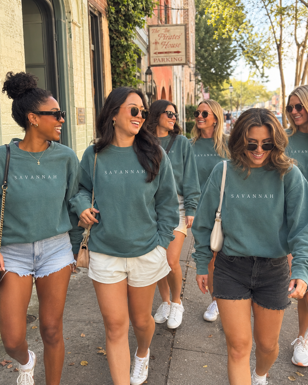 Savannah Georgia Sweatshirt, Matching Bridesmaid Sweatshirts, Savannah Girls Trip Crewneck