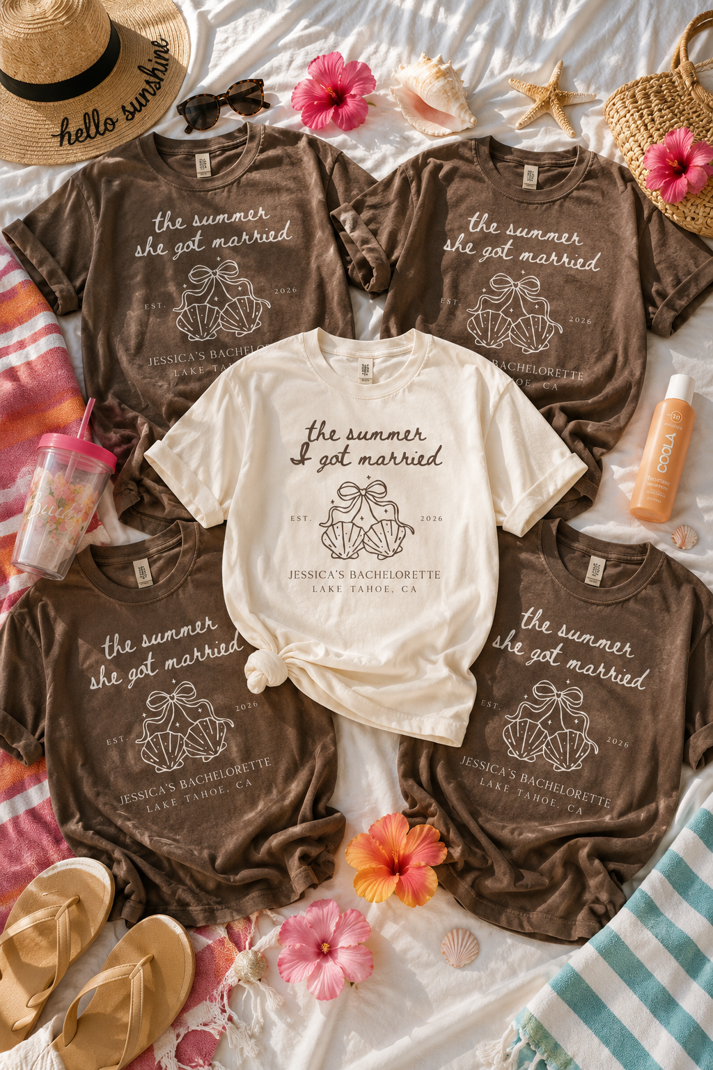Seashell Bachelorette Shirt - Summer Bride Crew Tee