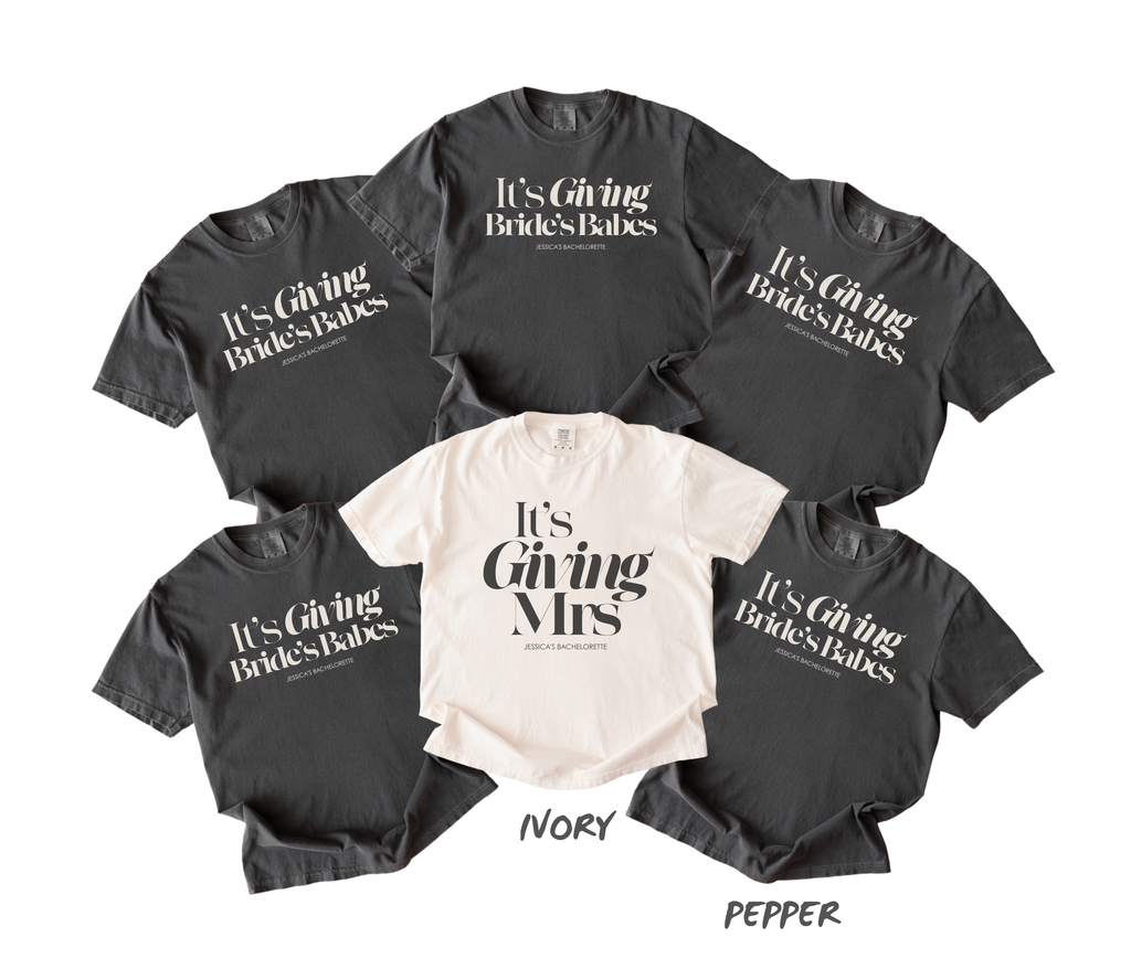 It's Giving Mrs & Bride's Babe T-Shirt - Bride Era Shirt, Future Mrs Tee, Bride To Be Top