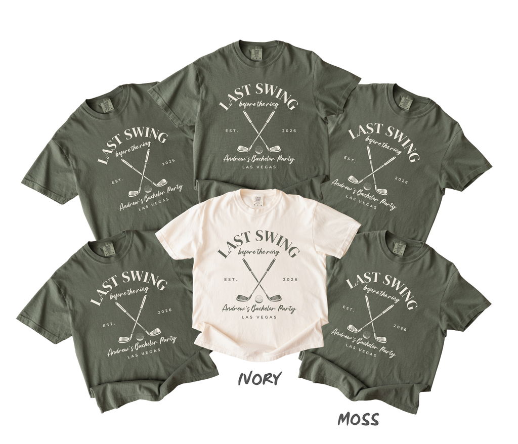 Golf Bachelor Party Shirt - Last Swing Before the Ring Groom Crew