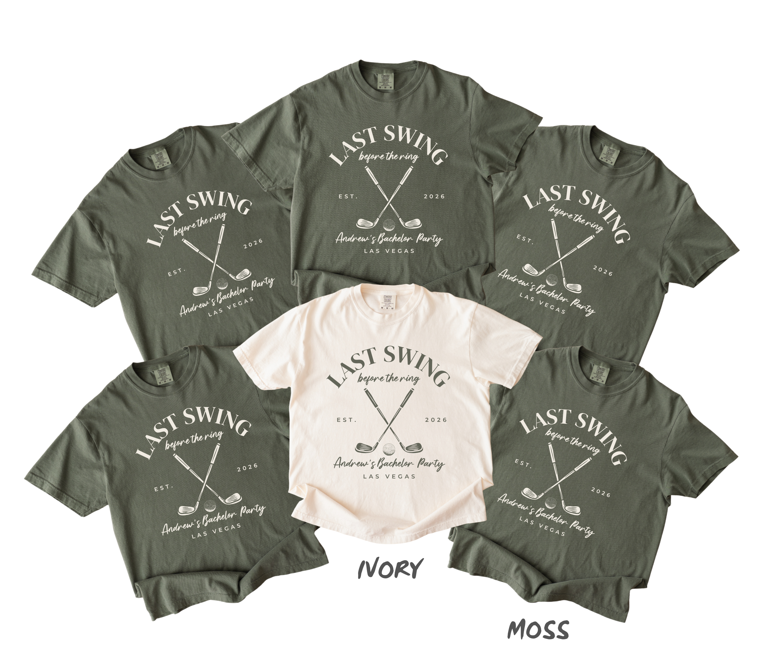 Golf Bachelor Party Shirt - Last Swing Before the Ring Groom Crew