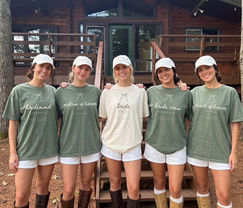 Custom Bridal Party Shirts - Bride, Bridesmaid, Maid of Honor