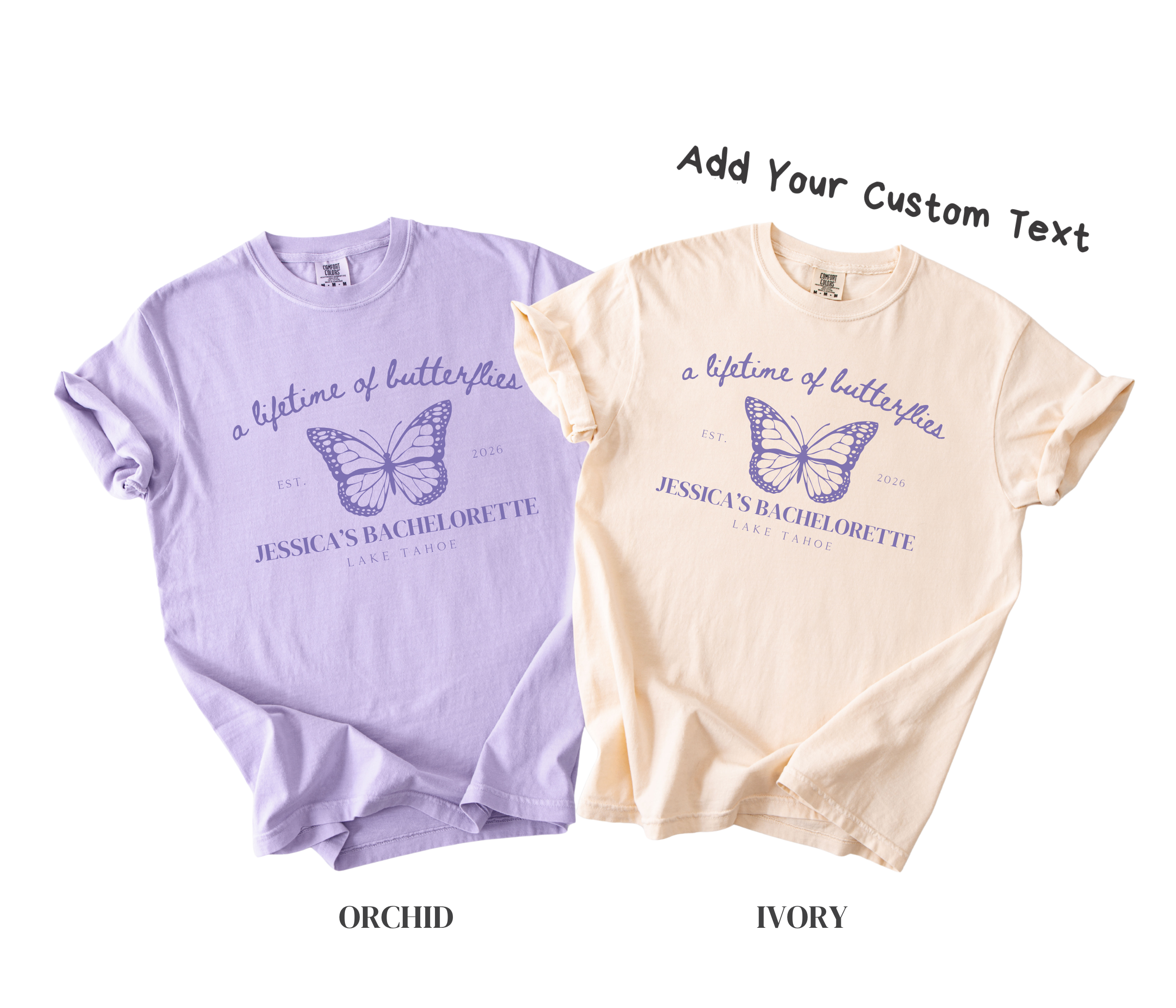 A Lifetime of Butterflies Bachelorette Shirt - Personalized Bride Crew