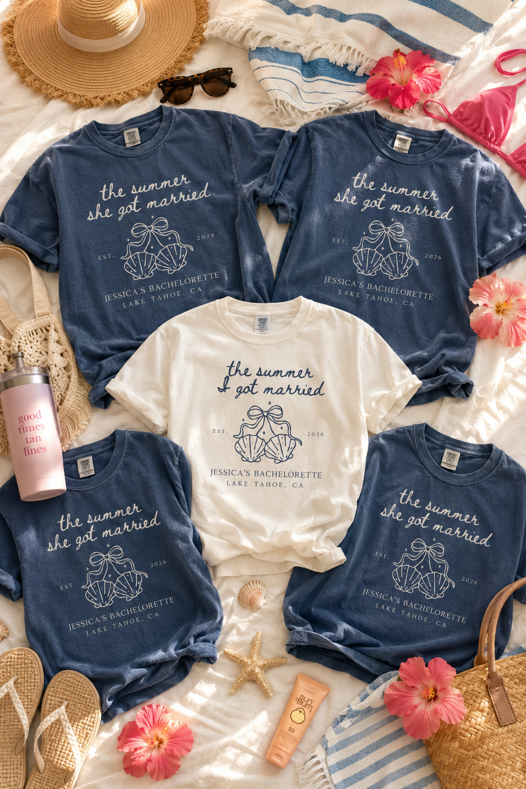 Seashell Bachelorette Shirt - Summer Bride Crew Tee